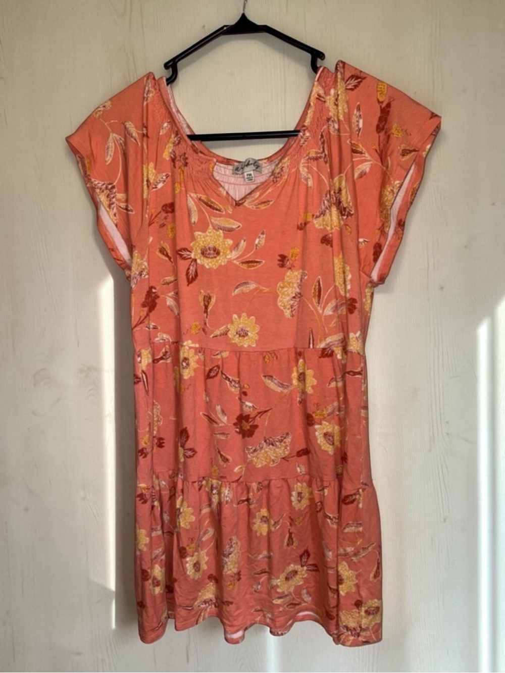 Wonderly floral tiered knit dress
